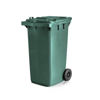 Bidone 240 lt. con ruote. Verde