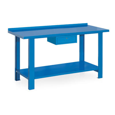Banco lamiera mm 1500x670x860h. Blu