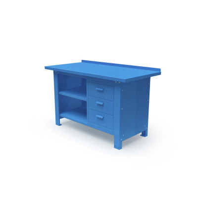 Banco lamiera mm 1500x670x860h. Blu