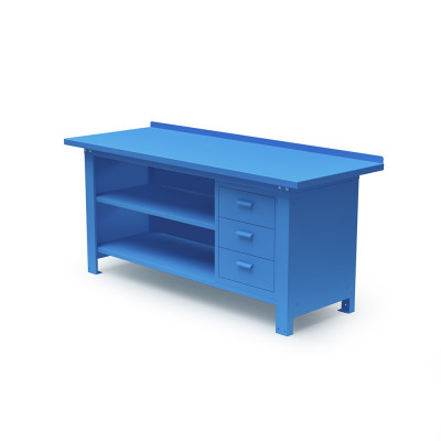 Banco lamiera mm 2000x670x860h. Blu