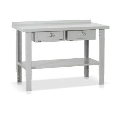 Banco lamiera elevabile 2 cass. mm 1500x750x700/1075h