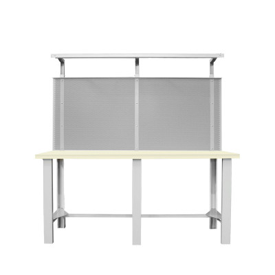 Banco con piano in laminato, pannello portachiavi e lampada. Mm 2000x840x890/1980h
