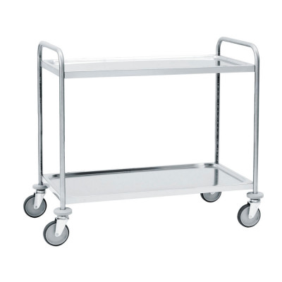 Carrello inox  2 piani di mm 800x500