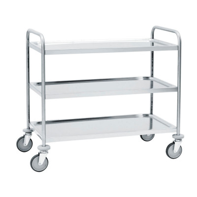 Carrello inox  3 piani di mm 800x500