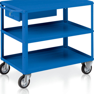 Tray for trolley mm. 930Lx600Dx30H. Blue.