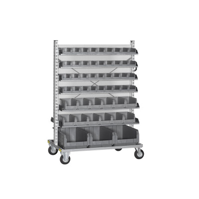 Trolley with 51 containers and 1 panel mm. 1025Lx615Dx1430H.