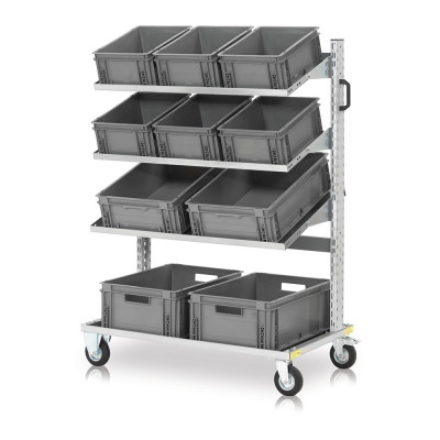Trolley with 10 drawers mm. 1025Lx615Dx1430H.