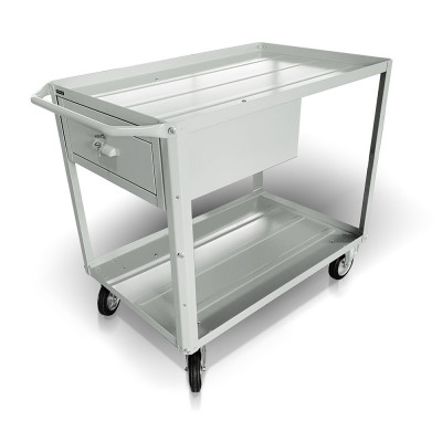Trolley 2 trays, 1 box mm. 1040Lx600Dx865H. Grey.