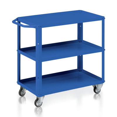 Trolley 3 trays mm. 910Lx450Dx810H. Blue.