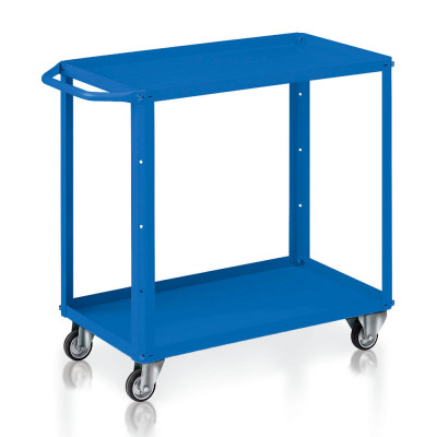 Trolley 2 trays mm. 910Lx450Dx810H. Blue.