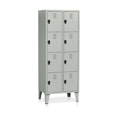 Casellario 8 vani con piedi. Grigio