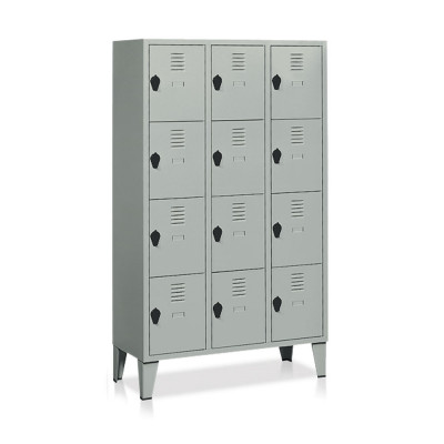 Filing cabinet 12 compartments mm. 1020Lx500Dx1800H. Grey.