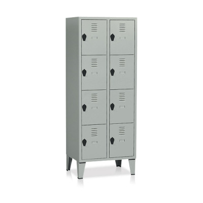 E391 Filing cabinet 8 compartments mm. 690Lx500Dx1800H. Grey.