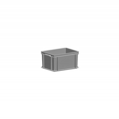 Cassetta sovrapponibile. Capacità lt.21. Grigio.  Mm 300x400x220h