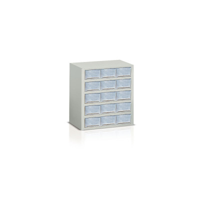 Cassettiera 15 cassetti traslucidi mm 456x325x496h