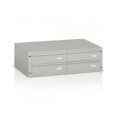 Cassettiera 4 cassetti mm 1000x500x300h. Grigio