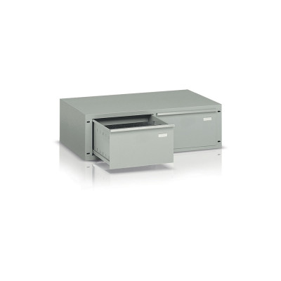Drawer unit with 2 drawers mm. 1000Lx500Dx300H. Grey.