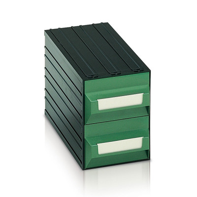 Drawer unit with 2 drawers green mm. 169Lx323Dx228H.