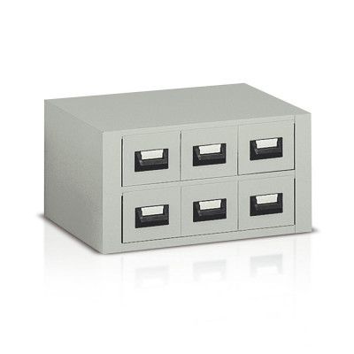 Drawer unit with 6 drawers mm. 575Lx495Dx290H. Grey.
