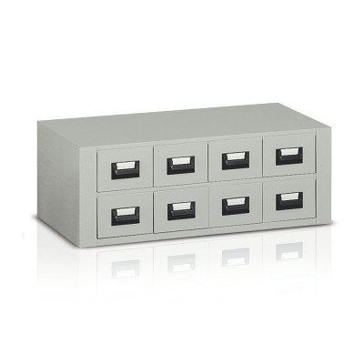 Drawer unit with 8 drawers mm. 835Lx495Dx290H. Grey.