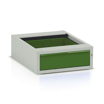 B1150GV Hanging drawer for bench mm. 550Lx665Dx205H. Grey/green.