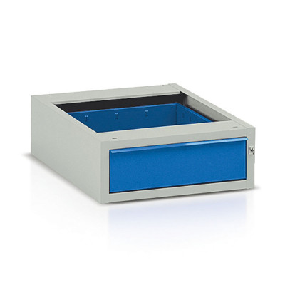 Cassetto pensile per banco. Grigio/Blu