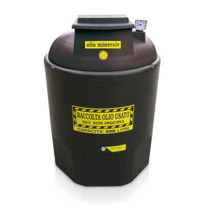 Container for collecting brake oil diameter 1000x1330H. Black.