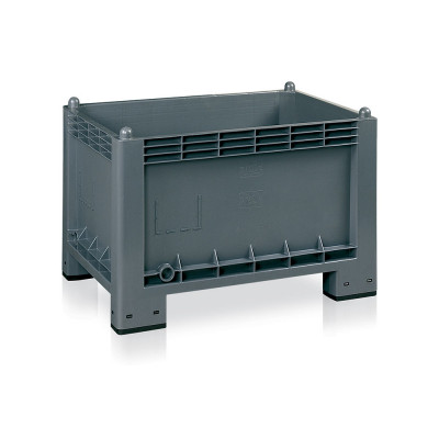 Polypropylene container with feet mm. 1000Lx700Dx650H. Anthracite.