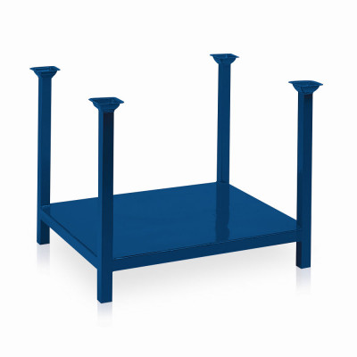 0280BS Container with uprights kg.1000 mm. 1000Lx800Dx630H+120H. Dark blue.