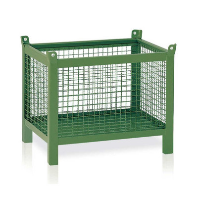 Mesh container kg.800 mm. 1000Lx800Dx650H+130H. Green.