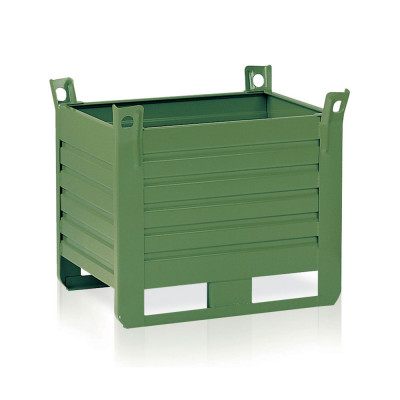 Container kg.2000 mm. 1000Lx800Dx650H+150H. Green.