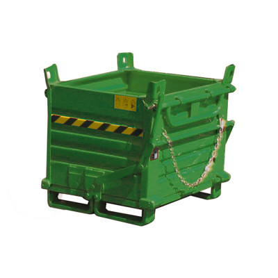0293VE Openable base container mm. 1000Lx800Dx690H+110H. Green.