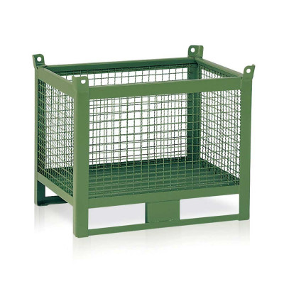 0305 Mesh container  mm. 1200Lx800Dx650H+130H. Green.