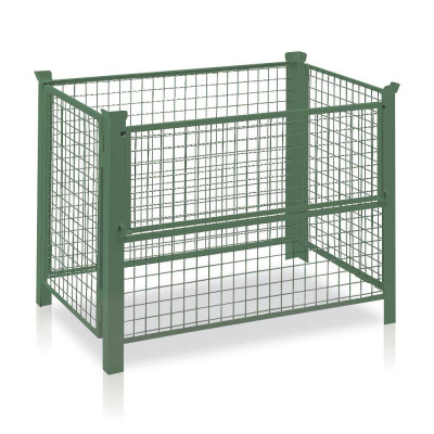 Folding mesh container mm. 1215Lx815Dx800H+100H.
