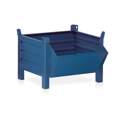 Container with opening  mm. 800Lx600/780Dx410H +130H. Dark blue.