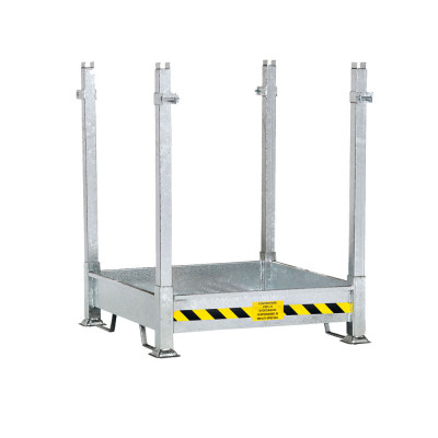 BIG BAG container holder mm. 1070Lx1070Dx1250H + foot 100H. Galvanised.