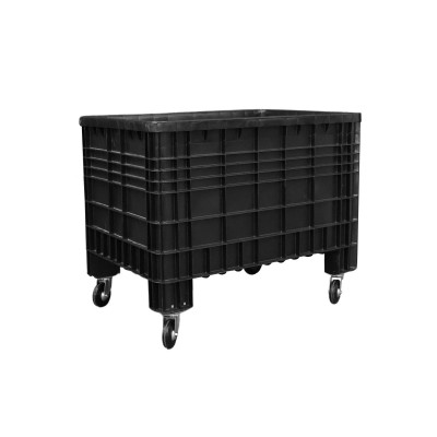 Contenitore sovrapponibile. Portata kg.250. Capacità lt.530. Nero. Mm 1200x800x950h