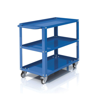 Removable trolley 3 trays mm. 1040Lx600Dx850H. Blue.