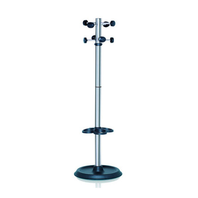 D1786CR Coat stand 8 points. Column in chromed steel pipe.