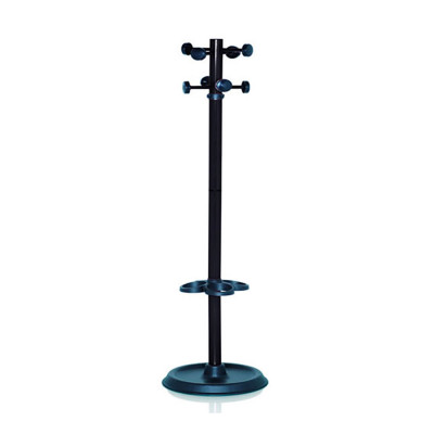 Coat stand 8 points. Column in black painted steel pipe.