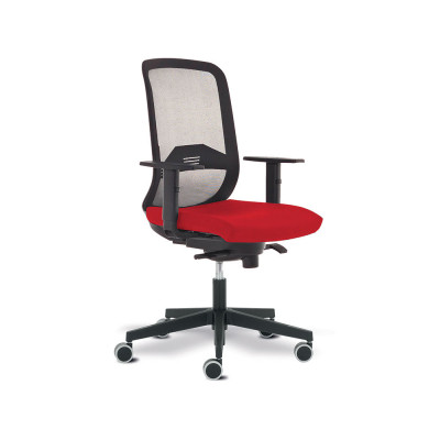 D2116R/23 Office chair with mesh backrest and integrated adjustable lumbar support