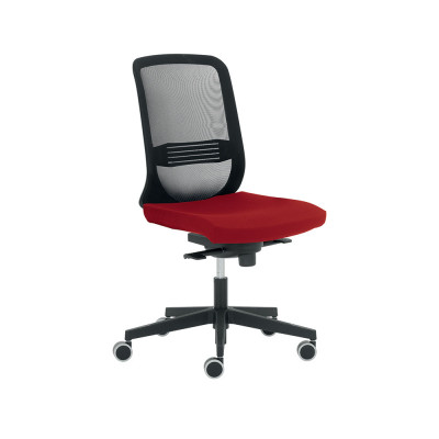 D2118R/23 Office chair with medium backrest with integrated lumbar support adjustable in height.