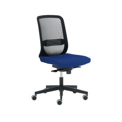 D2118R/34 Office chair with medium backrest with integrated lumbar support adjustable in height.