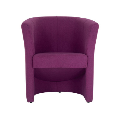 Tub chair upholstered in fuchsia fabric