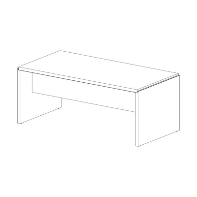 Scrivania mm 2000x900x740h. Rovere