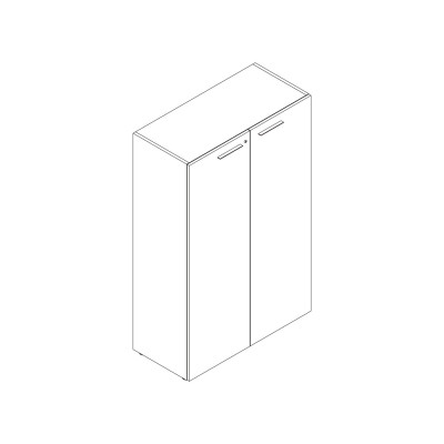 Libreria con ante mm 1000x440x1560h. Nero