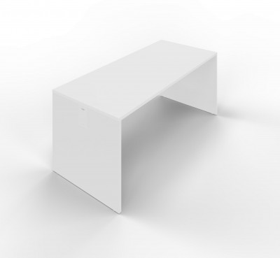 Melamine desk with sides, white. Sizes: 1400Lx800Dx745H mm.