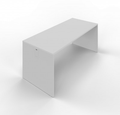 Melamine desk with sides, cloud grey. Sizes: 1400Lx800Dx745H mm.