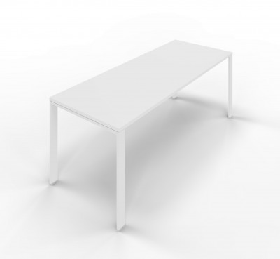 Melamine desk with U legs. Sizes: 800Lx800Dx745H mm.