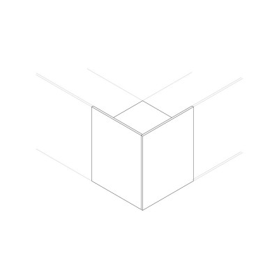 Modulo angolare reception sx mm 825x825. Bianco